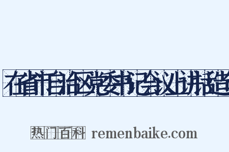 在省市自治区党委书记会议上讲话造句是什么意思的图片